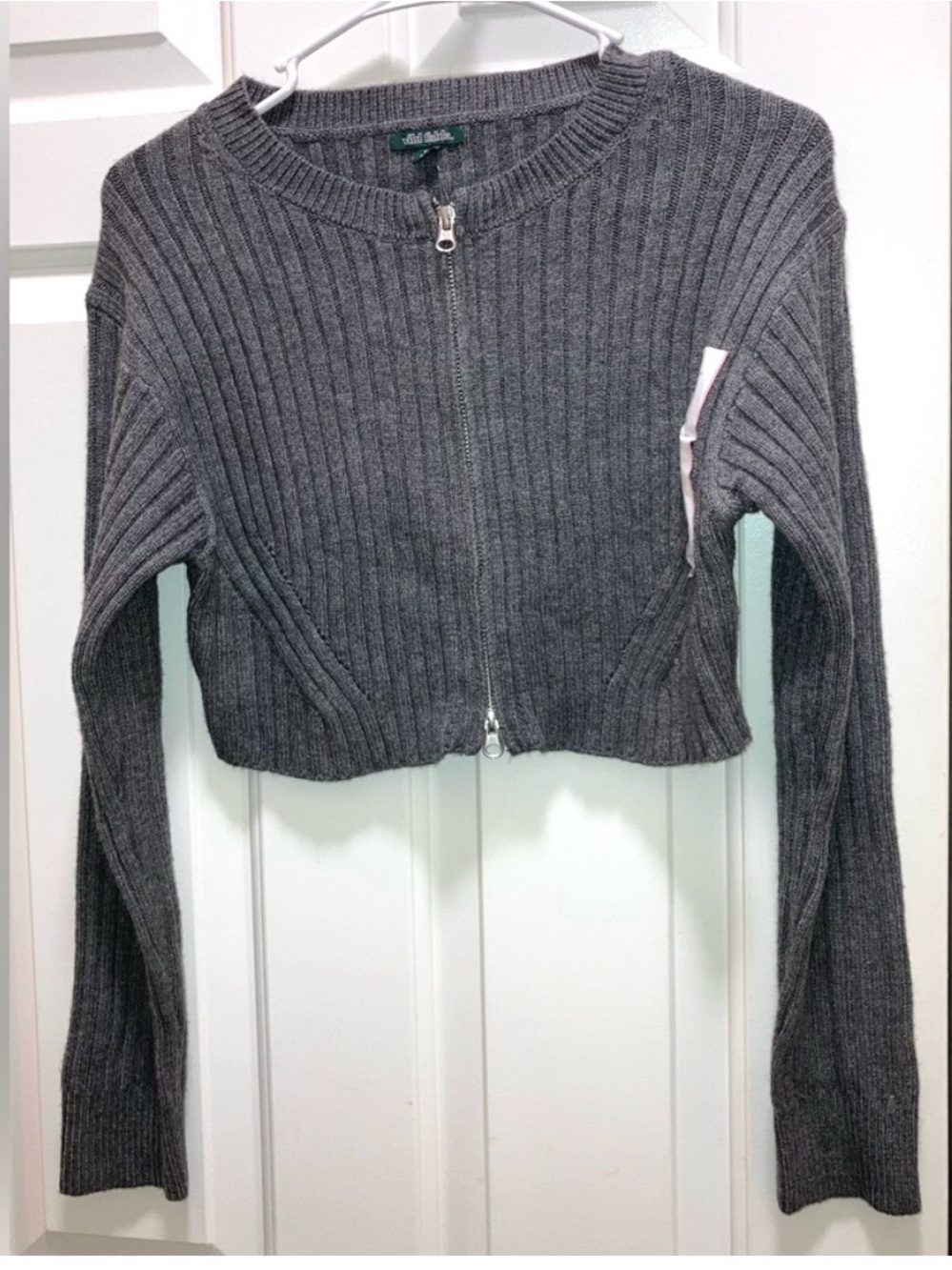 Wild Fable Women's Zip-Front Cardigan Dark Gray Size XXS NWT